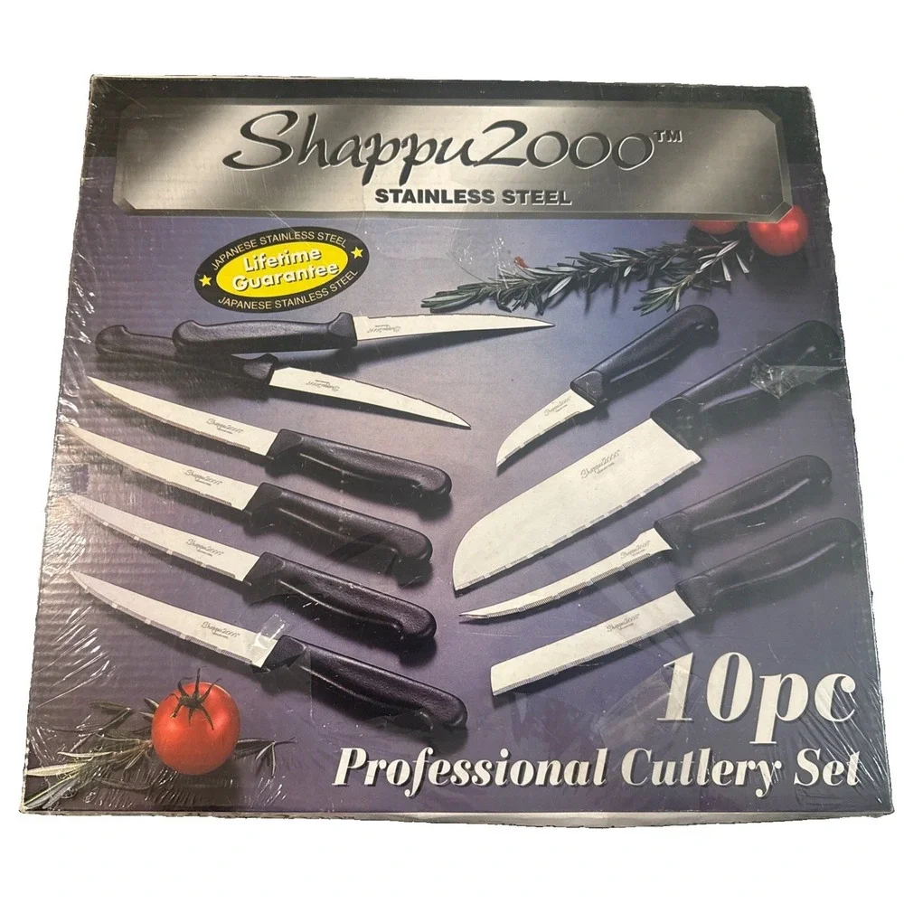 Shappu 2000TM Japanese Stainless Steel 10pc Professional Cutlery Knife Set 1998